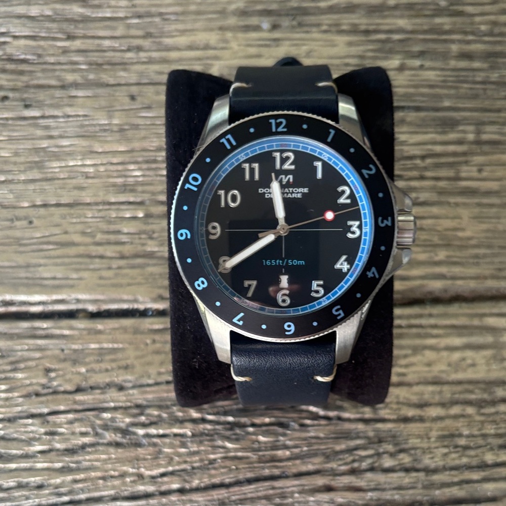 Dominatore Del Mare Blk&Blu Quartz Japanese movement.NEEDS BATTERYwhy discounted